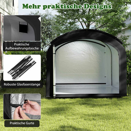 Outdoor Bike Storage Tent, Waterproof, Fits 7-8 Bikes