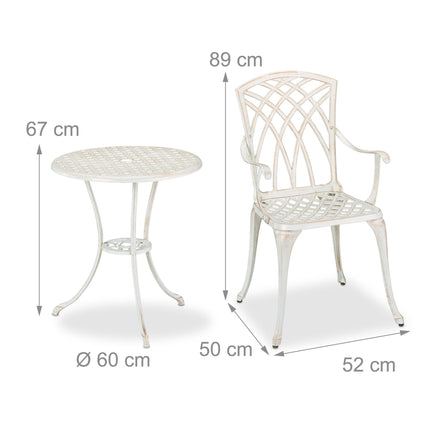 Outdoor Bistro Set, Vintage Design, 3-Piece