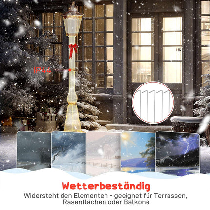Outdoor Christmas Lantern Post, 215 cm, 155 LEDs, Waterproof