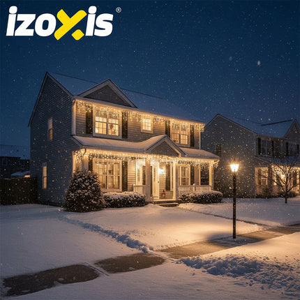 Venkovní vánoční osvětlení, 300 LED, teplá bílá, 15m, 8 režimů