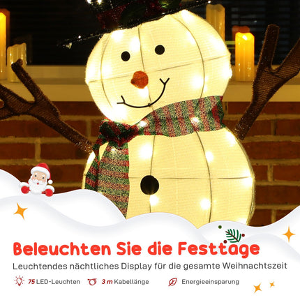 Outdoor Christmas Snowman Decoration with LED Lights