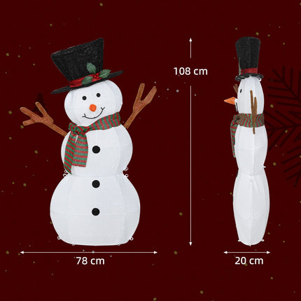 Outdoor Christmas Snowman Decoration with LED Lights