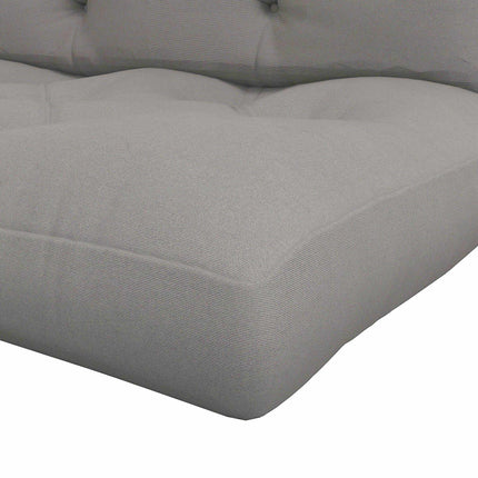Outdoor Cushion Set, Tufted, 120x80x12 cm, Light Grey