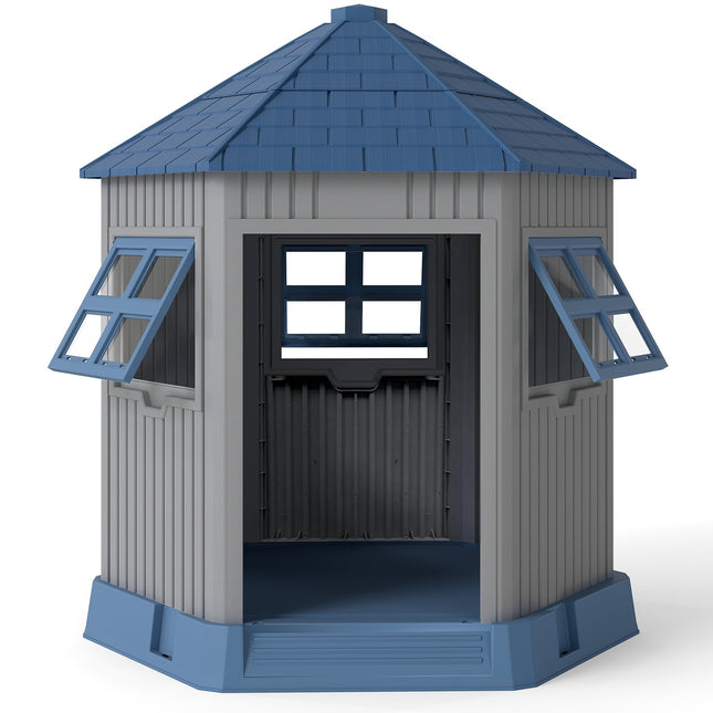 Outdoor-Hundehütte, großer Eingang, wetterfestes PP