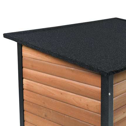 Outdoor Dog House – Waterproof Insulated Cedar, Elevated Floor