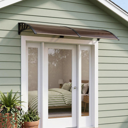 Outdoor Door Canopy Awning, 39x30 Inch, Brown