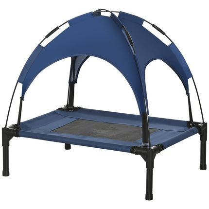 Elevated outdoor dog bed, UV protection, Dark blue, 61x46x62cm