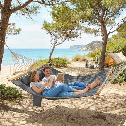 Outdoor Hammock 200x140cm, Double Layer with Pillow & Pocket