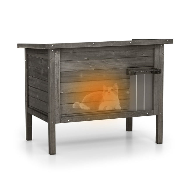 Isoliertes Katzenhaus aus Holz für den Außenbereich mit Schaumstoffisolierung