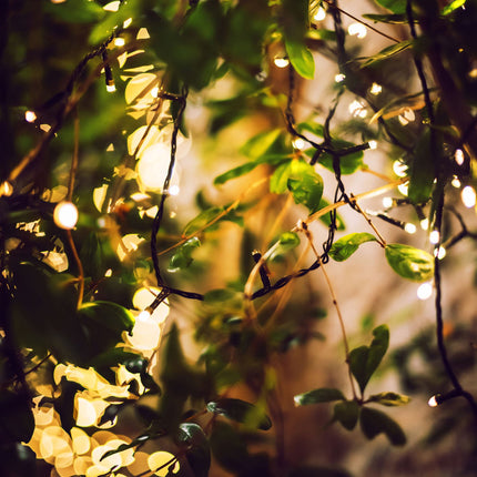 Venkovní LED světelný řetěz 20m, 200 LED, teplá bílá