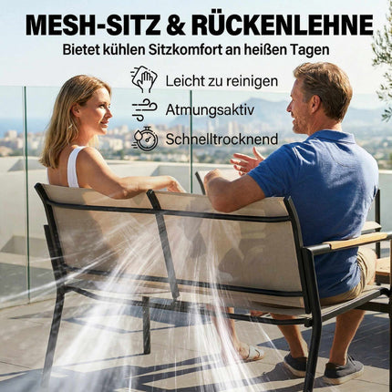 Outdoor Patio Furniture Set for 4 with Sofa, Chairs, Table