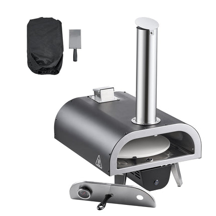 Outdoor Pellet Pizza Oven 12 Inch, Rotating, Thermometer