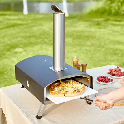 Outdoor Pizza Oven 12-Inch, Pellet Or Charcoal, Pizza Stone