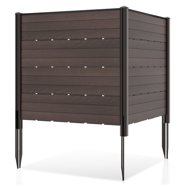 Zahradní plotová zástěna, 2 HDPE panely, 5 kolíků