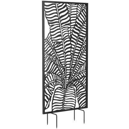 Zahradní zástěna, kovová, na zeď, 65x130 cm