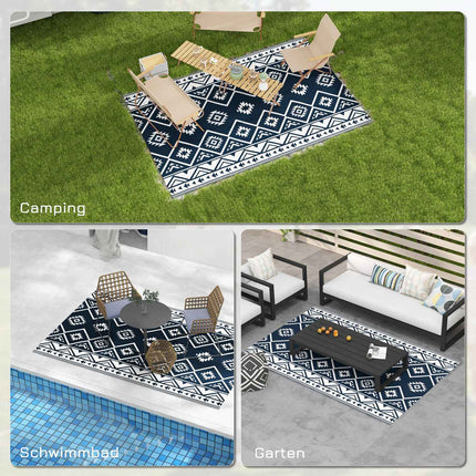 Reversible outdoor rug - Water repellent, 182x274Cm