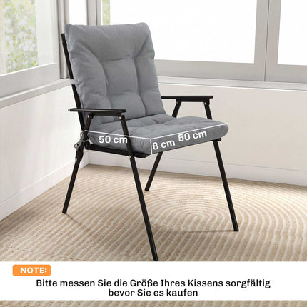 Venkovní sedací podušky, sada, tloušťka 8cm, odolné vůči vodě, 2 ks