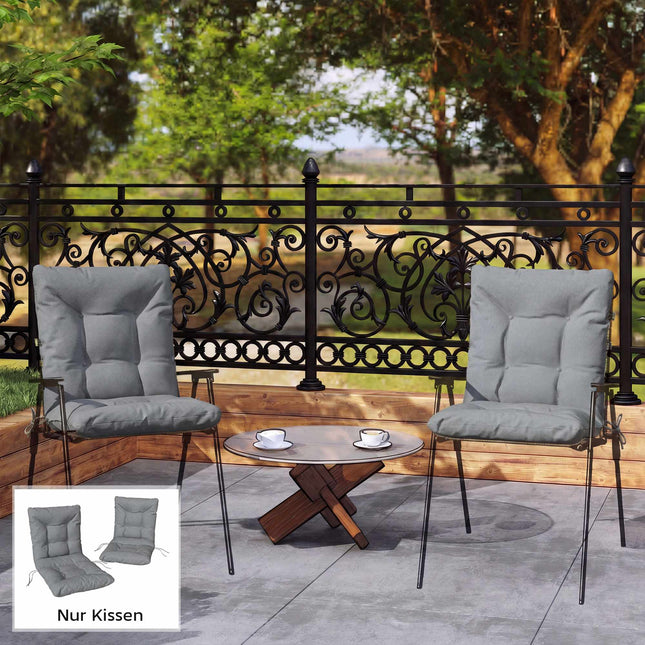 Venkovní sedací podušky, sada, tloušťka 8cm, odolné vůči vodě, 2 ks