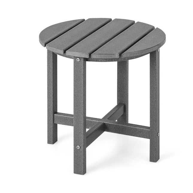 Zahradní odkládací stolek, HDPE odolný vůči povětrnosti, 46 cm, šedá