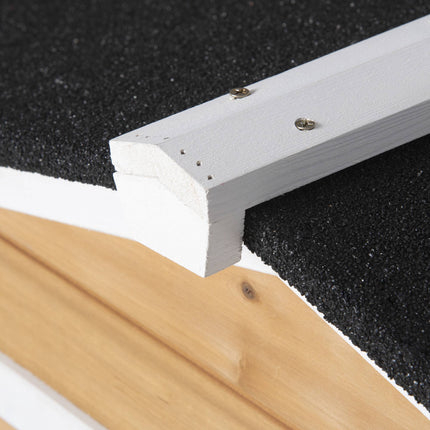 Outdoor Small Animal Hutch with Ramp, Asphalt Roof, Wood