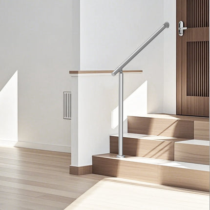 Outdoor Stair Handrail 31.5 in, Stainless Steel, Silver