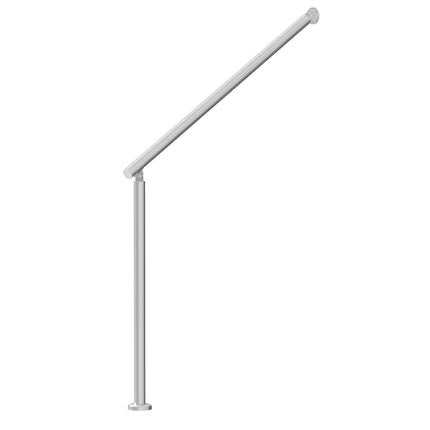 Outdoor Stair Handrail 39.4 In, Stainless Steel, Silver
