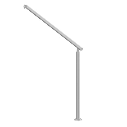 Outdoor Stair Handrail 39.4 In, Stainless Steel, Silver