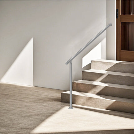 Outdoor Stair Handrail, 47-Inch Stainless Steel, Silver