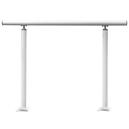 Outdoor Stair Handrail, 4ft, Adjustable, White Aluminum