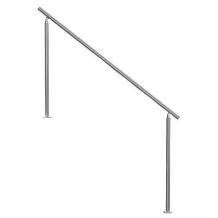 Outdoor Stair Handrail, 70.9 In Stainless Steel, Adjustable Kit