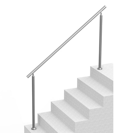 Outdoor Stair Handrail, 70.9 In Stainless Steel, Adjustable Kit