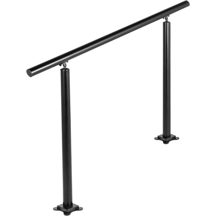 Outdoor Stair Handrail, Adjustable 0–60, 3 ft, Black