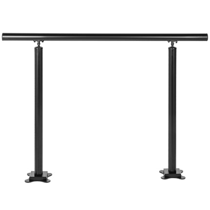 Outdoor Stair Handrail, Adjustable 0–60, 3 ft, Black