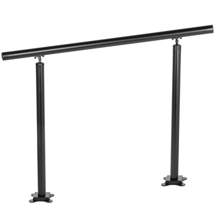 Outdoor Stair Handrail, Adjustable 0–60, 3 ft, Black
