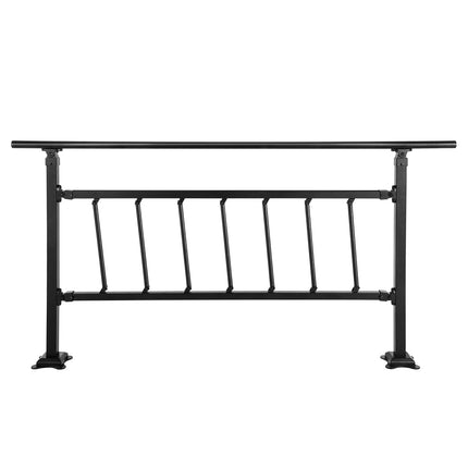 Outdoor Stair Handrail, Adjustable Wrought Iron, 0–5 Steps