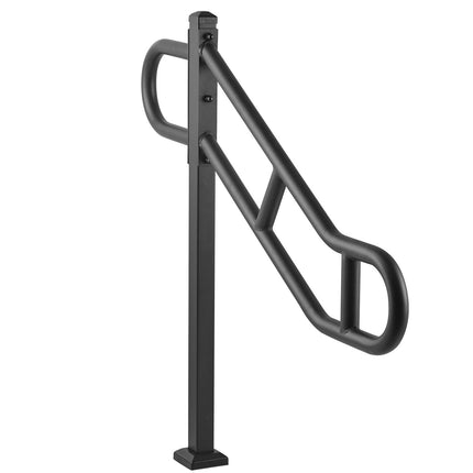Outdoor Stair Handrail, Floor Mount, 40.5 in, 250 lb