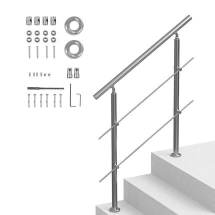 Outdoor Stair Handrail, Stainless Steel, 39.4 Inch
