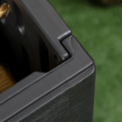 Zahradní úložný box, 366L, vodotěsný, plast, s kolečky
