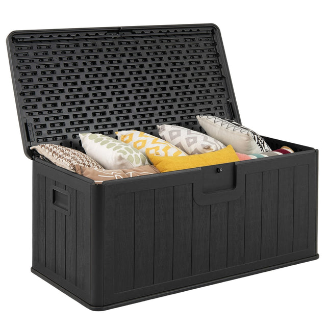 Zahradní úložný box, 378L, vodotěsný, uzamykatelné víko