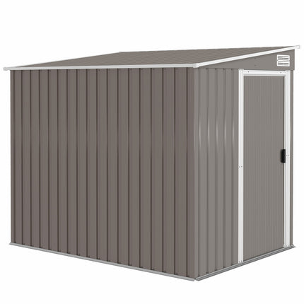 Outdoor Storage Shed, 7x5 ft, Galvanized Steel, Ventilated