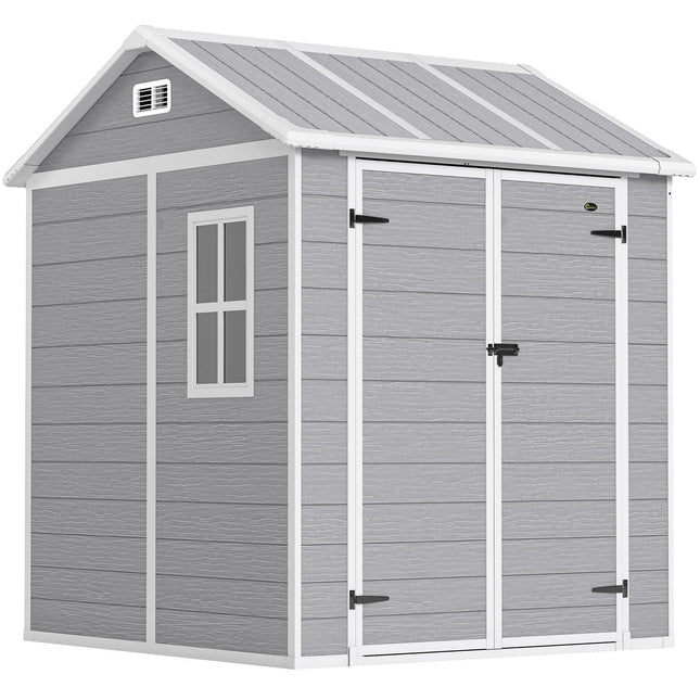 Outdoor Storage Shed, Polypropylene, Waterproof, 181x181x220 cm