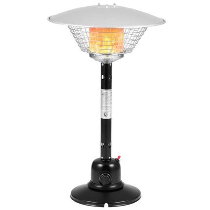 Venkovní stolní zářič, 3200W, černá, bezpečný a přenosný