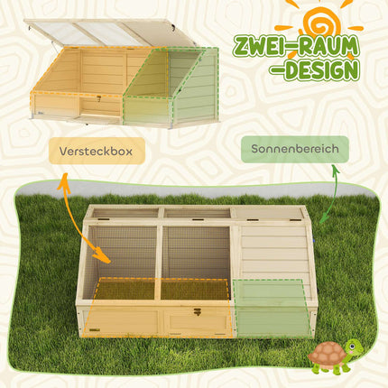 Venkovní výběh pro želvy, design s otevřeným dnem