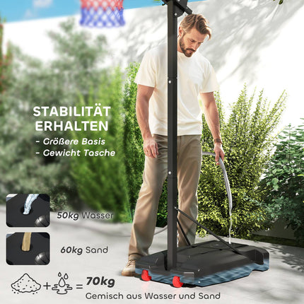 Nastavitelný venkovní basketbalový koš pro děti, 200-260 cm