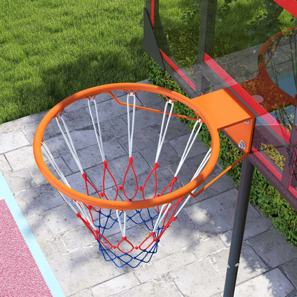 Nastavitelný basketbalový koš pro děti, 210-260 cm, s kolečky