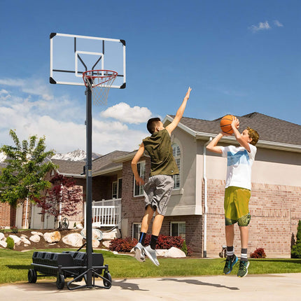 Nastavitelný venkovní basketbalový koš s kolečky, 130-310 cm