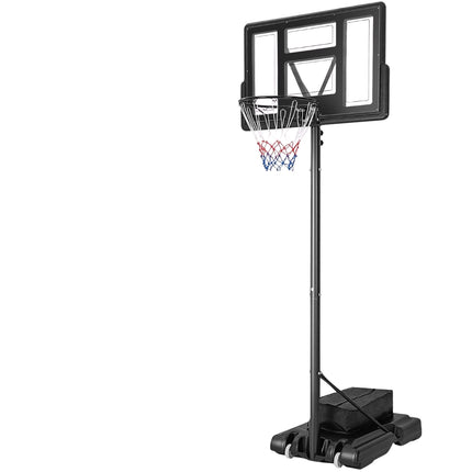 Venkovní basketbalový koš se stojanem a sítěmi 135-305 cm, výškově nastavitelný stojan