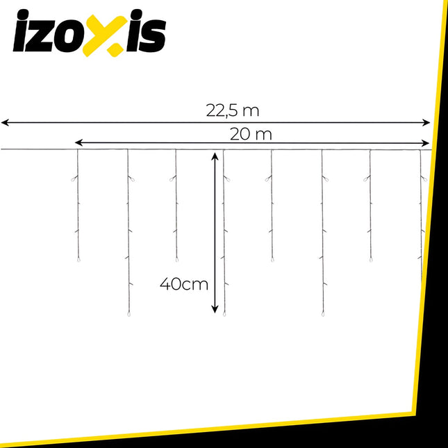 Venkovní osvětlení 500LED 22.5m studená bílá Izoxis 26705
