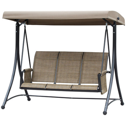 3-seat garden swing with adjustable canopy, 300 kg capacity