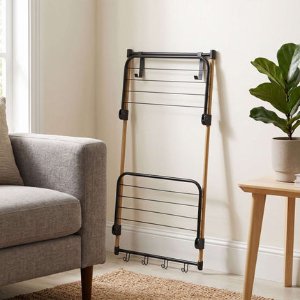 Over-Door Clothes Dryer, Steel & Bamboo, 91x45x30 cm
